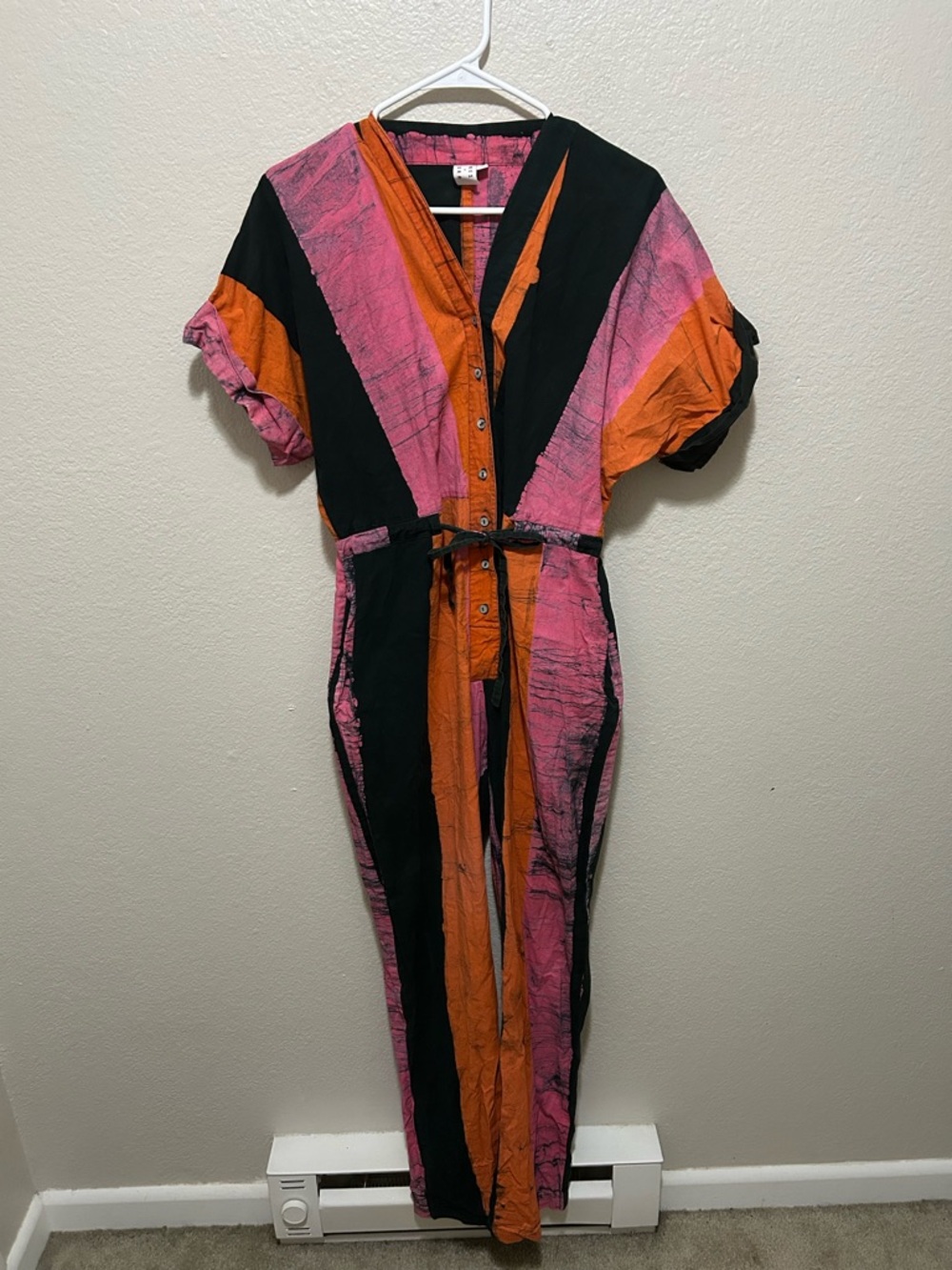 Osei-Duro Opus Jumpsuit “Carmine” – Hand-Batiked Slow Fashion Size XS - Picture 4 of 9